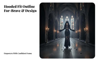 Hooded Lace Mermaid Dress Slim Fit women's Apparel Bell Sleeves for Photoshoots