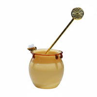 Glass Honey Jar with Bee Easy to Clean Bee Honey Pot Cup Stemless Design