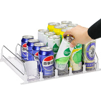 Refrigerator Beverage Pusher Soda Organizer Auto-Advance Slide Rack Shelf Pusher