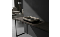 Wooden Tray with Horsehair Layered Speckled Tray Handmade for Coffee Table
