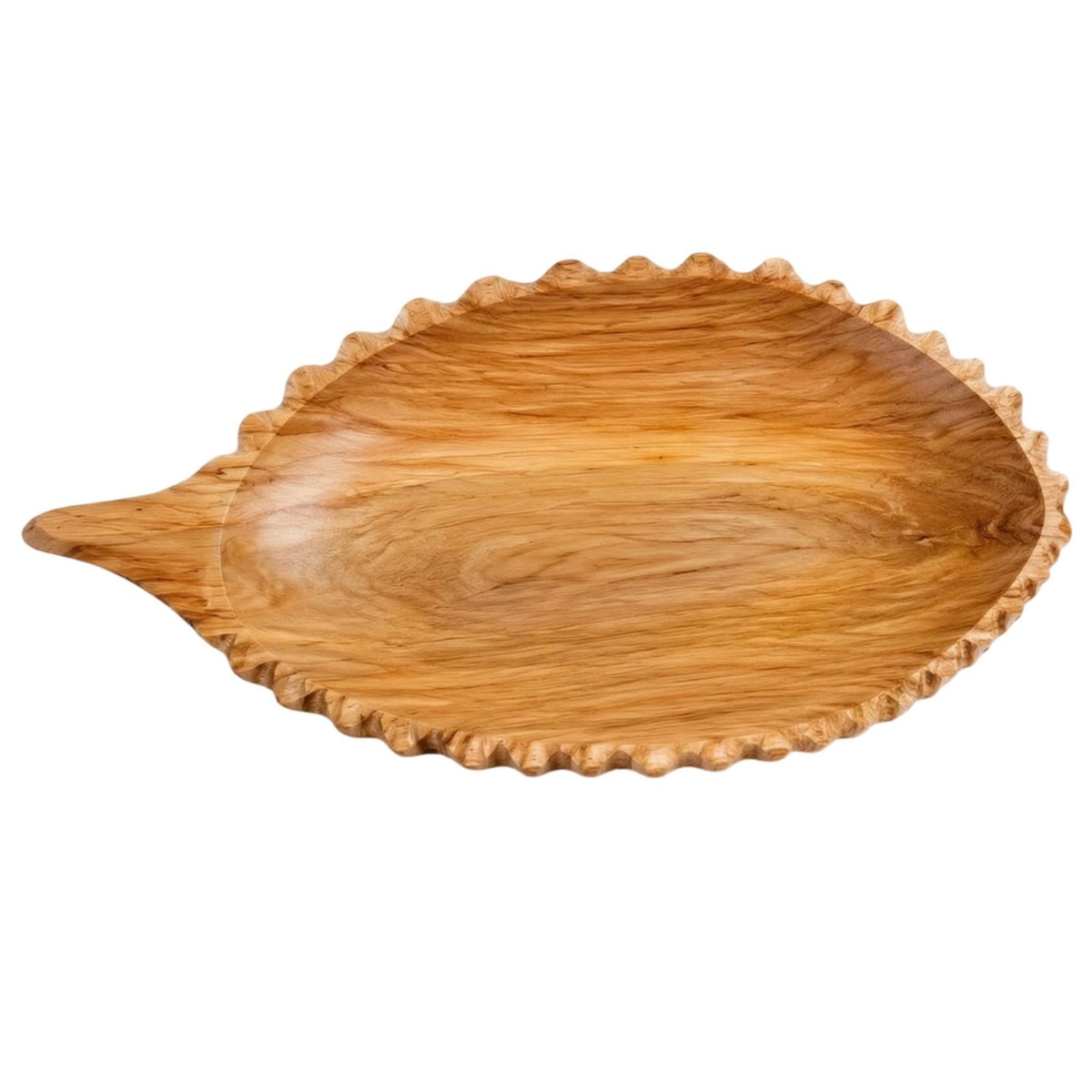 Leaf Tray Hand-Carved Wood Leaf Bowl Rustic for Home Decorators, Hosts