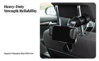 2-in-1 Car Hook Phone Mount 360° Rotation 2-in-1 Car Headrest Hook Rear Seat Phone Amusement Stand Anti-Slip for Travel