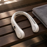 Five-Speed Bladeless Neck Fan 5 Speeds Wearable Neck Fan Compact Personal Cooling Lightweight