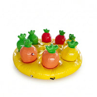 Carrot Pulling Game Recessed Openings Inflatable Carrot Game Leafy Tops