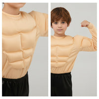Muscle Costume Top Shaped Padded Muscle Shirt 3D for Kids