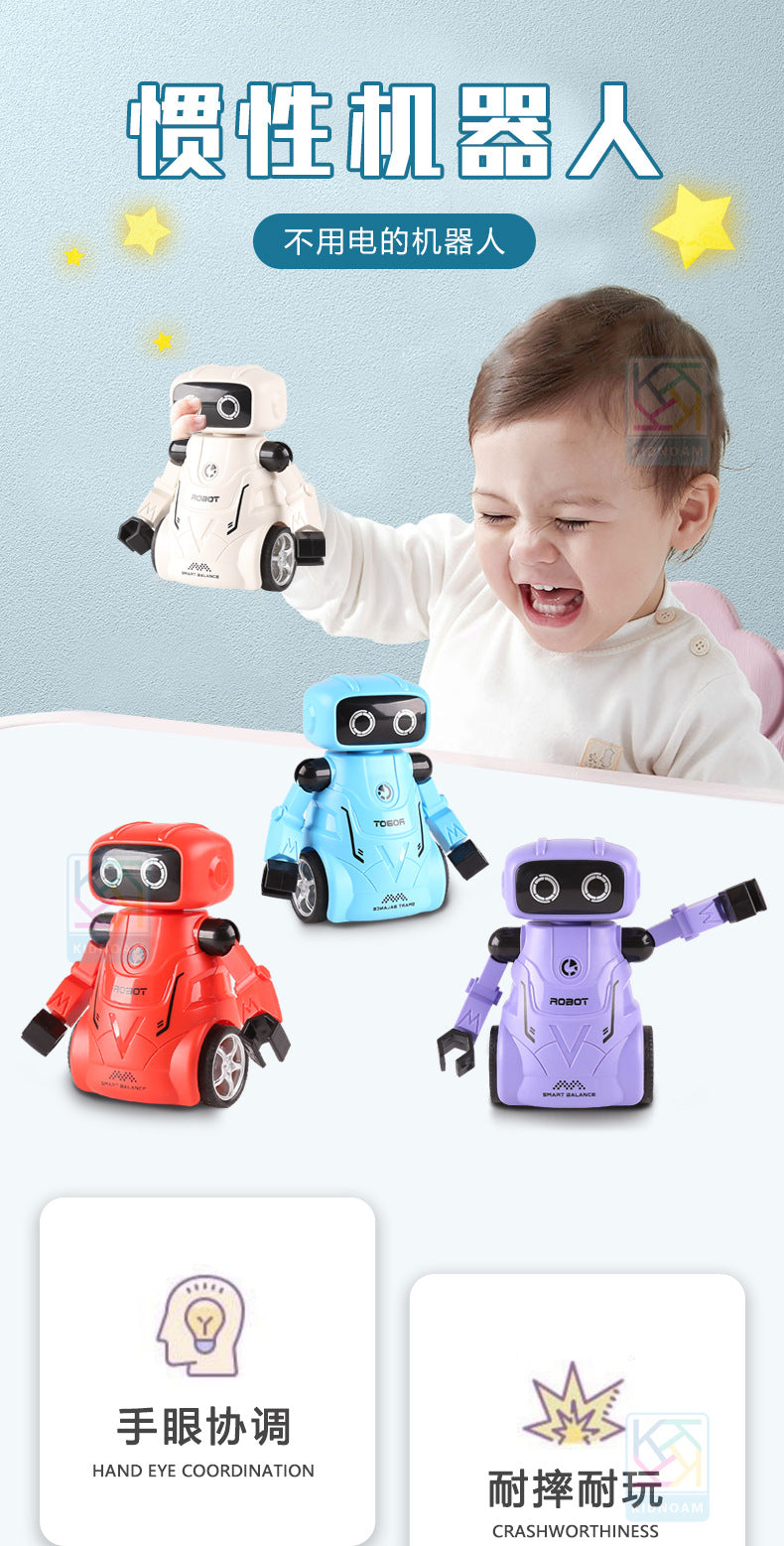 Inertia Robot Toy for Kids with Recording Function