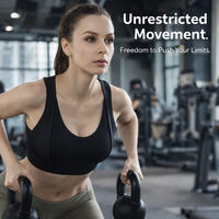 Sports Bras Women High Impact Non Wired with Back Closure for Running and Gym, Shock Absorber with Removable Padding Inserts
