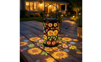 Floral Solar Lantern No Wiring Required Solar Garden Lantern Weatherproof