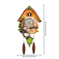Cuckoo Wall Clock with Pendulums European-Style for Living Room, Bedroom