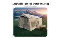 Inflatable Tent Air Shelter Family Canopy Inflatable Cabin Tent Inflatable Ridge Tent with Waterproof Polyester Material and Versatile Ventilation Suitable for Family Camping Festivals Group Outings