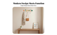 Multi Hook Wall Hanger No-Tool Installation Wall Mounted Coat Rack Easy to Install Metal Multi-Hook Hanger for Hallway