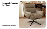 Rotating Armchair with Ottoman Luxurious and Design Chair and Ottoman Set Ergonomic Design Highspine Supportiveing for Bedroom