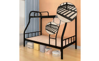 Double Bunk Bed Frame Space-Saving Metal Bunk Bed Compact Furniture for Kids, Students, Shared Bedroom, Dorm Room