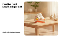Cute Avian-Shaped Tissue Box Duck-Shaped Holder Easy to Home Decor for Desk
