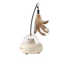 Cat Feather Toy Interactive Electric Cat Teaser Feather Toy Rechargeable Compact for Cats, Home, Apartment