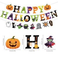 Halloween Spiral Decoration Set with Ghost, Spider, Bat, Pumpkin Theme
