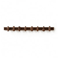 Coat Hanger with Sliding Hooks Easy to Install Wooden Hook Rail Stylish Wall-Attached Coat Rack for Entryway