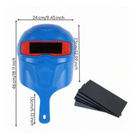 Comfortable Hand-Held Metal-Joining Guard Lightweight Metal-Joining Guard with Glass Lens Compact Anti for Welders, Garage