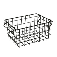 Wire Basket with Handles Long-Lasting Bin Ventilated for Closet