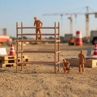 1/64 Scale Scaffold Frame Model Unpainted Construction Scaffold Model Multi-Level Miniature Decor Rectangular