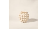 Sculptural Vase Textured Ball-Patterned Vase Modern Organic Vessel for Interior Decorators, Tabletop, Living Room, Bookshelf