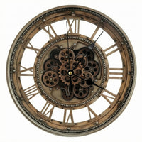 Vintage Round Wall Clock Decorative Roman Numeral Wall Clock