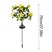 LED Flower Stake Light Auto On/deactivate Lighted Artificial Blossom Bush