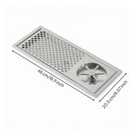 Cup Washer with Drain piping 304 Stainless Steel Embedded Cup Washer Quick Drainage Glass Cleaner for Tea Shops