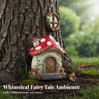 Miniature Tree Door and Panes Resin Material Fairy Door and Panes Set