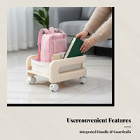 Movable Storage Rack for Backpacks, Multi-Tier Organizer, Rolling Cabinet for Books and Stationery