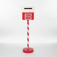Christmas Mailbox Freestanding Mailbox with Post Red for Entryway