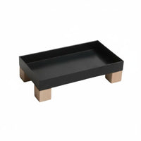 Wood Desktop Storage Box Decorative Square Wooden Tray Multi-Purpose