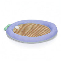 Cooling Mat with Raised Rim Anti-Slip Pet Cooling Mat Woven for Floor