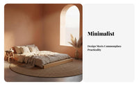 Headboardless Design Lowsilhouette Slat Frame Space-Saving Lowsilhouette Foundation Minimalist design Bed foundation Japanese Aesthetic for Guesthouse Owners, Apartment Dwellers, Minimalists, Guest Room