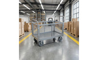 Metal Hand Cart Flat Steel Base Wire Cart Tubulars Handles Transport Equipment