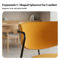 Upholstered Metal Frame Chair utilitarian Look Upholstered Armchair with Metal Legs Padded Seat Minimalist Aesthetic for Kitchen