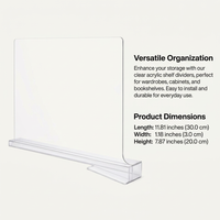 8 Pcs Acrylic Shelf Dividers, Separator for Wardrobe, Transparent Shelf Dividers for Closet, Bedroom - Image 5