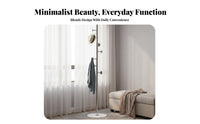 Modern Aesthetic Freestanding Coat Rack Multi-Hook Design Metal and Wood Coat Tree Stable Base Vertical Clothes Hanger Stand Heavy Duty for Families, Homeowners, Renters, Living Room, Bedroom, Entryway, Hallway