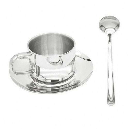 Coffee Mug and Plate Set Lightweight Double Wall Espresso Cups Recyclable
