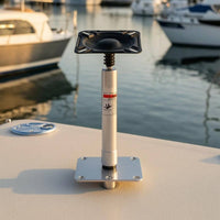 360-Degree Rotatable Boat Seat Base with Swivel Painted Finish Swivel Seat Base Quick-Release Helm Chair Mount for Boats, Yachts