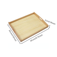 Educational Tray with Handles Smooth Wooden Tray with Handles Natural