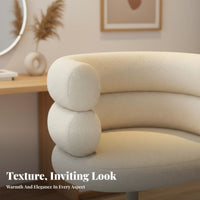 Soft Swivel Armchair Soft Comfort Adjustable Teddy Material Seat with Backrest