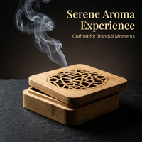 Chinese Carved Bamboo Holder for Meditation Room, Air Purifying Fragrance Organizer, Traditional Craft Ash Catcher for Living Room Decor