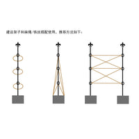 日系ins风复古铸铁公鸡蝴蝶直立性支撑杆花园杂货装饰摆件爬藤架