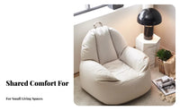 Multi-Person Lounger Japanese Unwindsign Bean Bag Chair Relaxed Lounging Oversized for Partners, Young Adults, Balcony