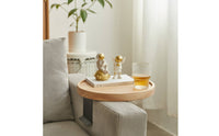 Sofa Side Table with Metal Brackets Compact Sofa Arm Table Furniture for Living Room