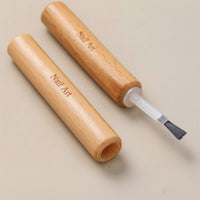 Nail Art Brush Handle Replacement Nail Brush with Wooden Handle Detachable Long-Lasting for Manicurists, Manicure Stations