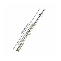 Miniature Flute Model Non Playable Silver Plated Flute Copy Realistic Design