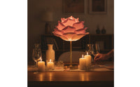Decorative Lamp with Flower Shade Romantic Petal Table Lamp Corded Cozy for Bedroom, Dorm Room