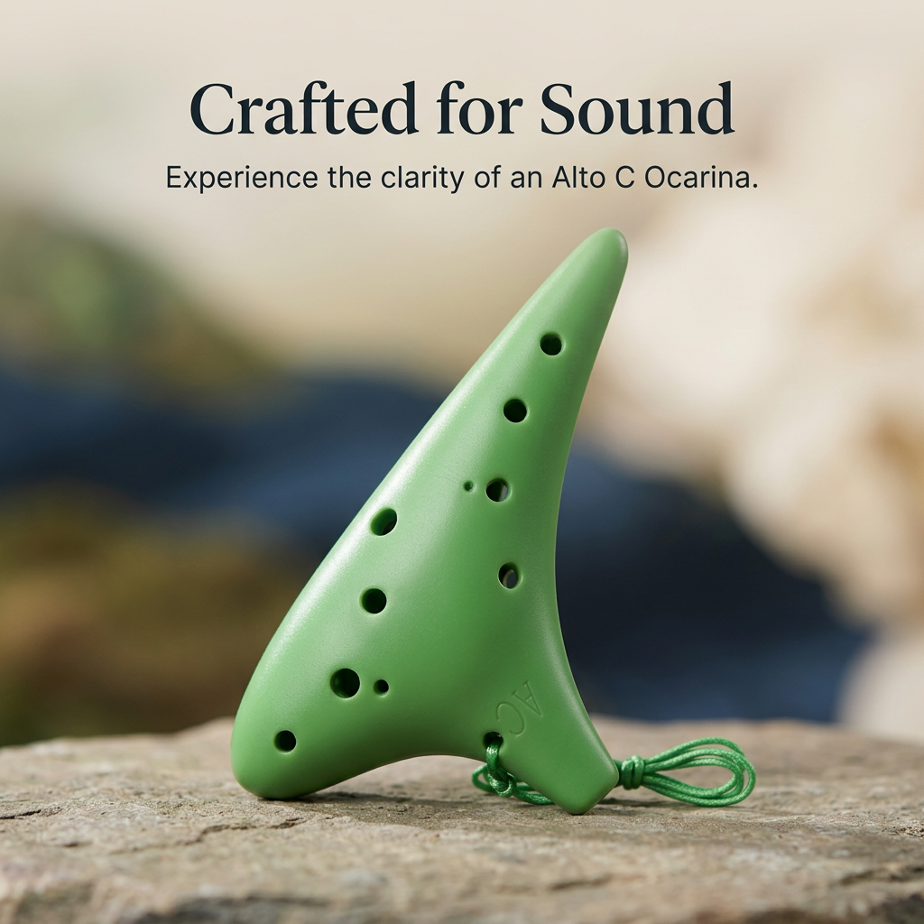 12 Hole Alto Ocarina Musical Instrument for Learning, Portable 12 Hole Ocarina for Casual Music, Musical Instrument Ocarina Student